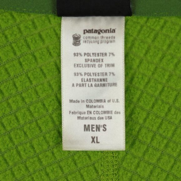 Patagonia Men's XL Green 1/4 Zip Regulator Fleece Pullover Performance Jacket - Picture 8 of 9